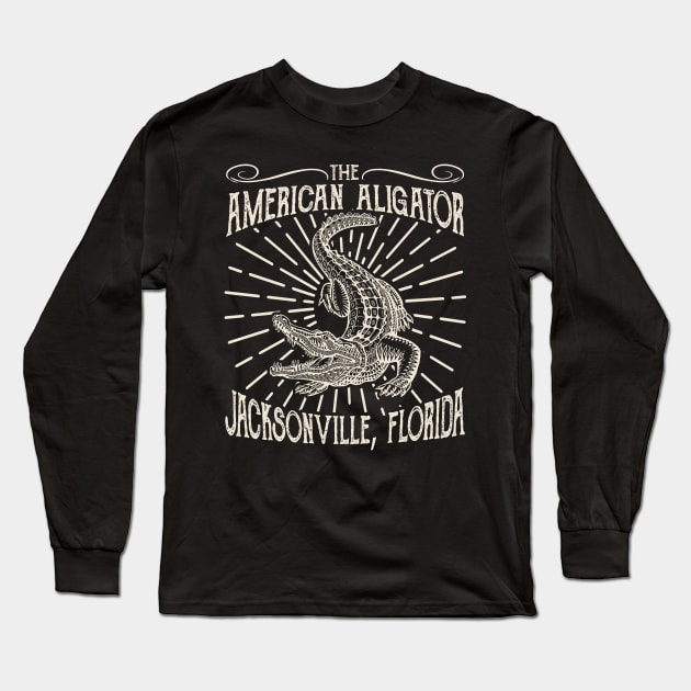 The American Aligator Jacksonville Florida Long Sleeve T-Shirt by JakeRhodes